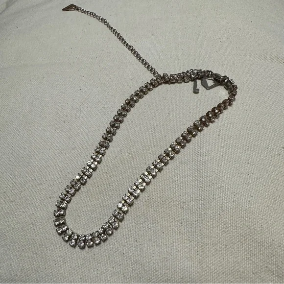 Gold Faux Diamond Chocker Necklace - Picture 8 of 9